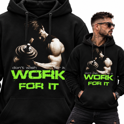 BLUZA Z KAPTUREM NA SIŁOWNIĘ WORK FOR